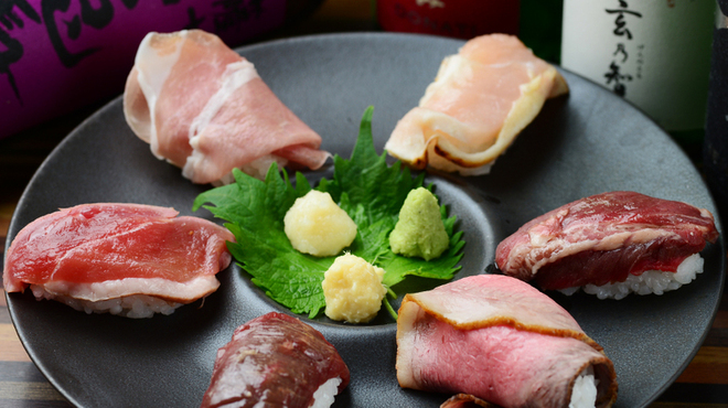 肉ずしと飲み放題の道しるべ