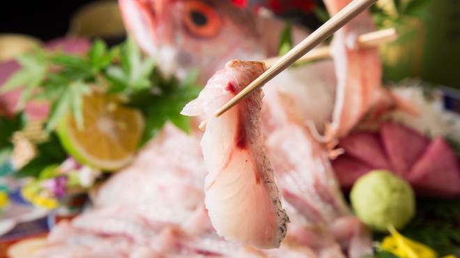 対馬のどぐろとイカ活き造り 博多 魚蔵 都ホテル店