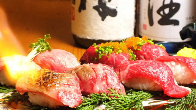 梅田 肉の寿司 かじゅある和食 足立屋